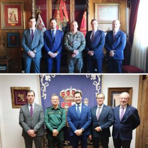 Visitas protocolarias a la Guardia Civil y el Mando de Artillería de Campaña