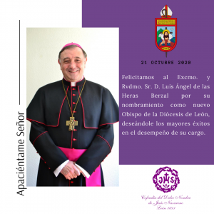 Nombramiento del Excmo. y Rvdmo. Sr. D. Luis Ángel de las Heras Berzal como Obispo de la Diócesis de León