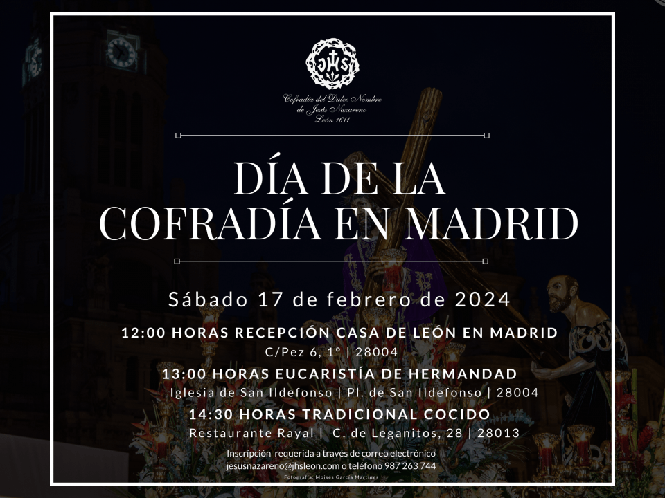 Cofradía del Dulce Nombre de Jesús Nazareno - Día de la Cofradía en Madrid