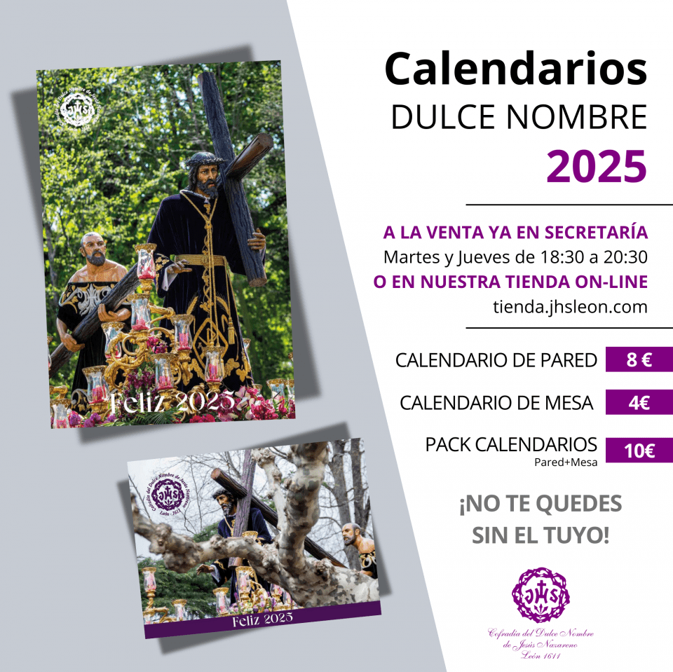 Cofradía del Dulce Nombre de Jesús Nazareno - calendario dulce nombre 2025